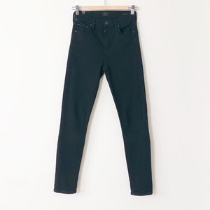 Citizens of Humanity Rocket Crop Skinny Super Stretch Ankle Black Jeans Size 25